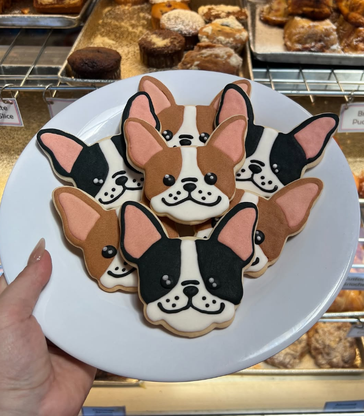 French bulldog decorated sugar cookies